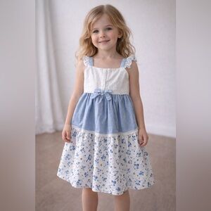 NWT: Floral Eyelet Dress